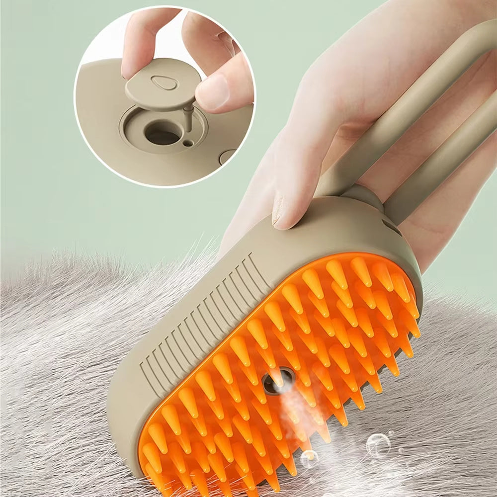 PETTY - Premium Steam Pet Brush 3-in-1