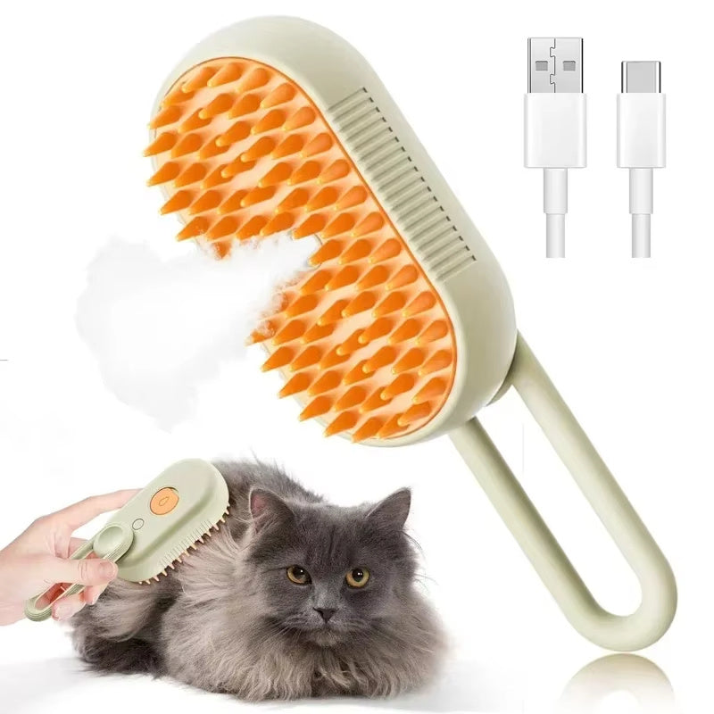 PETTY - Premium Steam Pet Brush 3-in-1