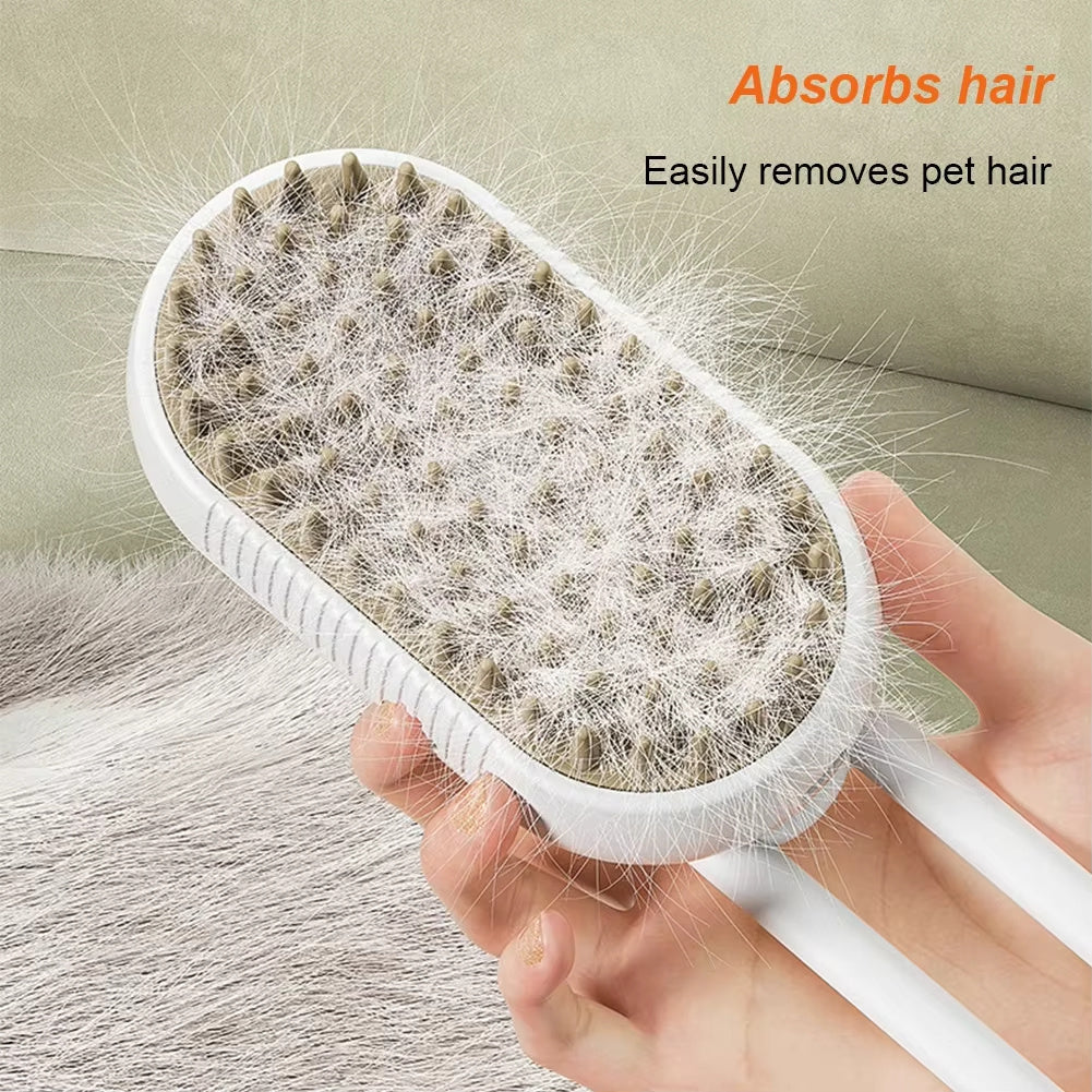 PETTY - Premium Steam Pet Brush 3-in-1